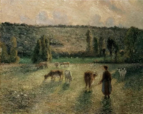 Girl Tending Cows at Eragny (1884) Modern of Modern Art Saitama_Japan