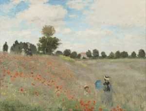 Poppy Field by Claude Monet, hand-painted oil reproduction