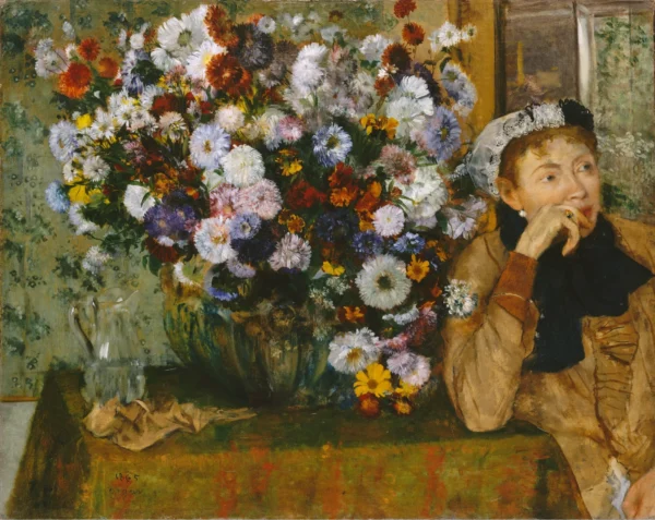 A Woman Seated beside a Vase of Flowers (1865) Metropolitan Museum of Art New York