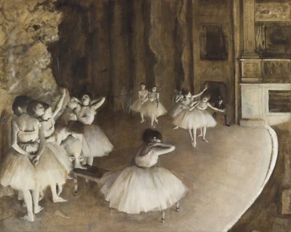 Ballet Rehearsal on Stage (1874) Musee d Orsay