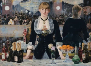 A Bar at the Folies Bergère by Édouard Manet, hand-painted oil reproduction
