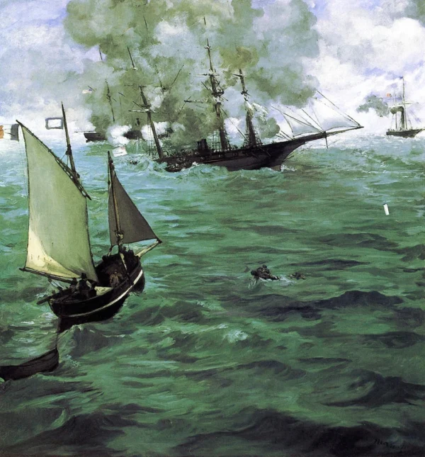 Battle of the Kearsarge and the Alabama (1864) Philadelphia Museum of Art