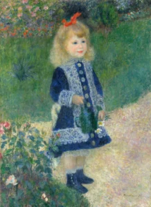 A Girl with a Watering Can by Pierre-Auguste Renoir, hand-painted oil reproduction