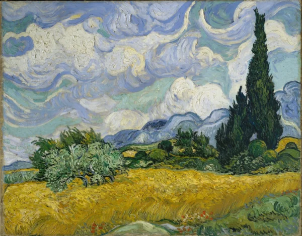 Wheatfield with Cypresses 1889
