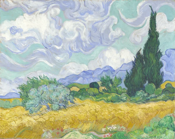 Wheatfield with Cypresses 1889