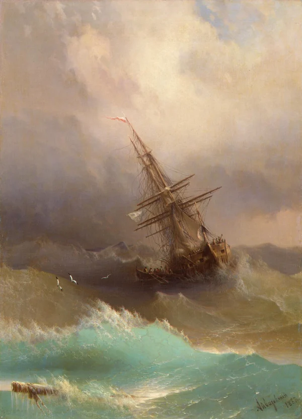 A Ship in the Stormy Sea