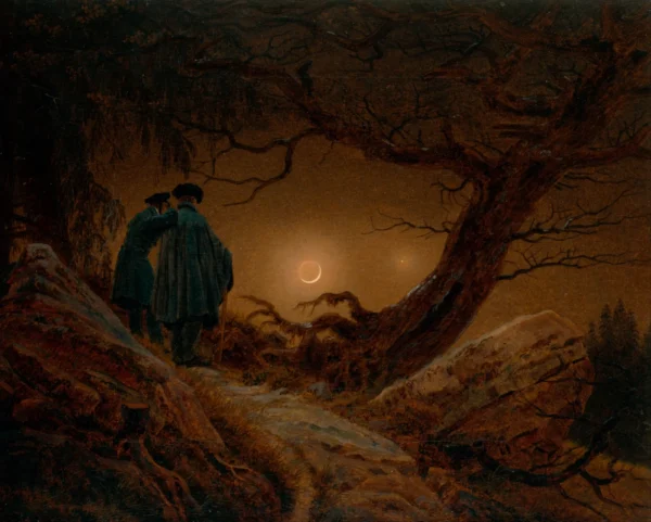 Two Men Contemplating the Moon (1819) Galerie Neue Meister Dresden