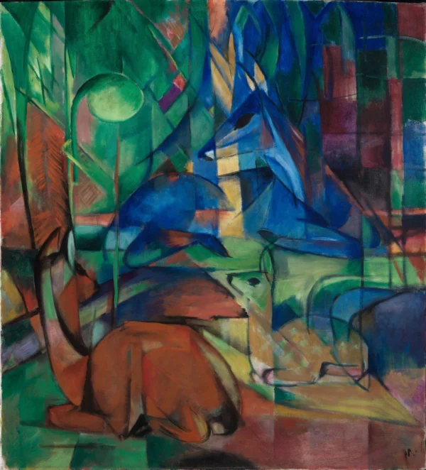 Deer in the Forest II Reh im Walde II (1914) Kunsthalle Karlsruhe