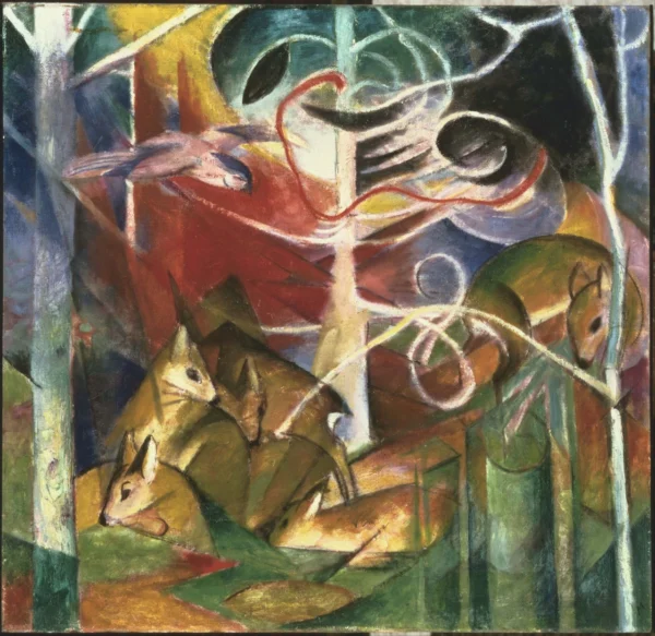 Deer in the Forest I (1913) Franz Marc Museum Kochel am See