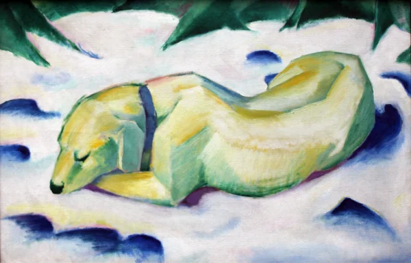Dog Lying in the Snow (1911) Stadel Museum