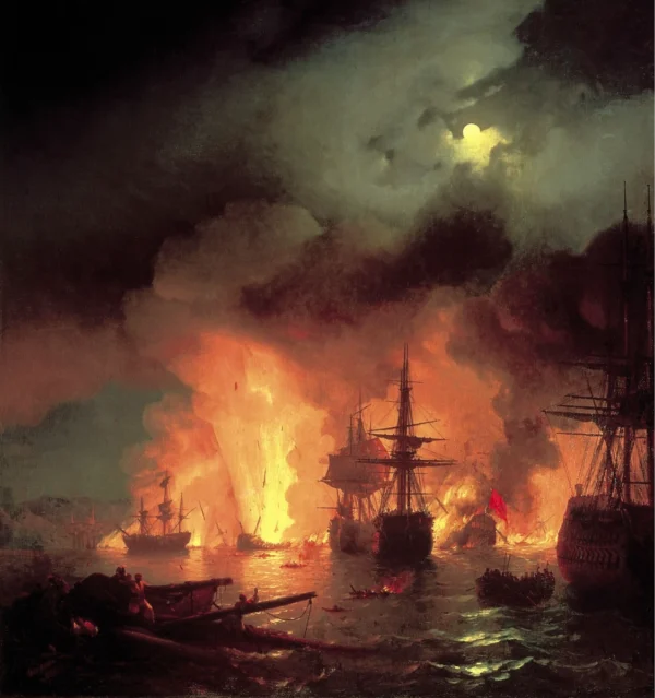 The Battle of Chesma (1848) State Russian Museum