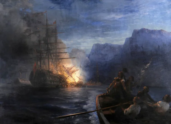 The Explosion of the Turkish Flagship (1848) National Gallery of Athens