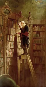 The Bookworm by Carl Spitzweg, hand-painted oil reproduction