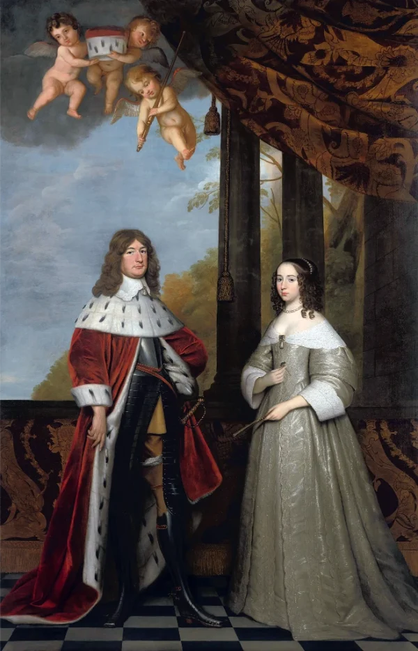 Friedrich Wilhelm  Elector of Brandenburg  and his wife Louise Henriette Countess of Orange-Nassau (1647)