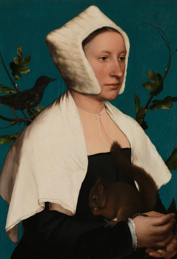 Portrait of a Lady with a Squirrel and a Starling