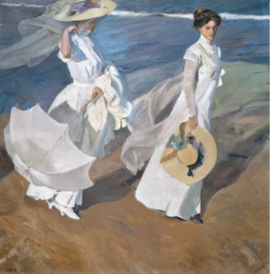 Strolling along the Seashore by Joaquín Sorolla, hand-painted oil reproduction
