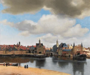 View of Delft by Johannes Vermeer, hand-painted oil reproduction