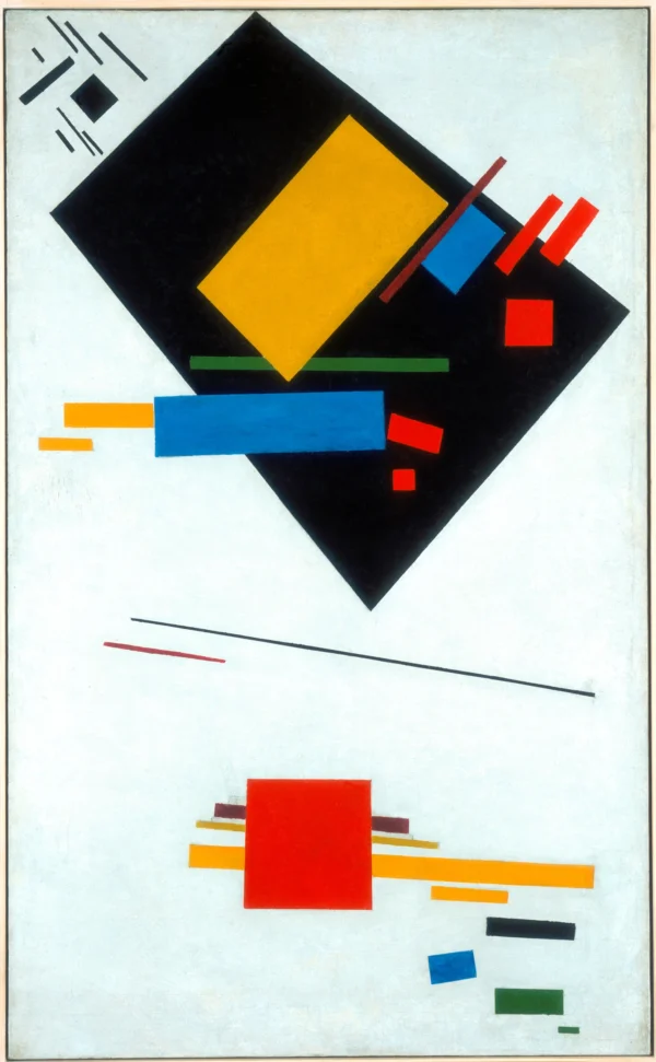 Suprematist Painting with Black Trapezium and Red Square (1915)