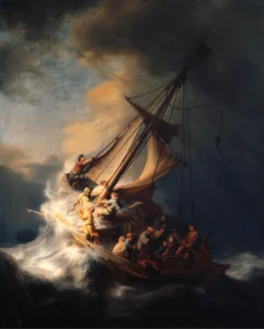 The Storm on the Sea of Galilee by Rembrandt, hand-painted oil reproduction