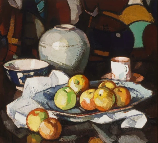 Still life Apples and Jar