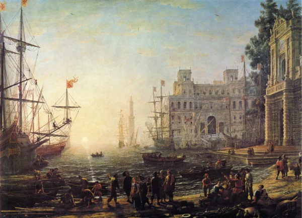 Port with the Villa Medici