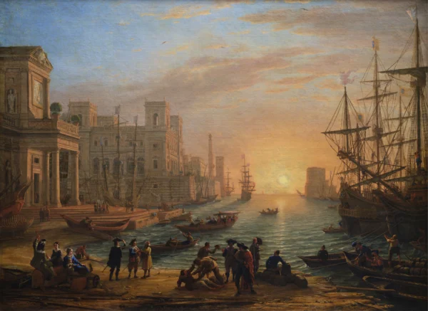 Sea Port at Sunset