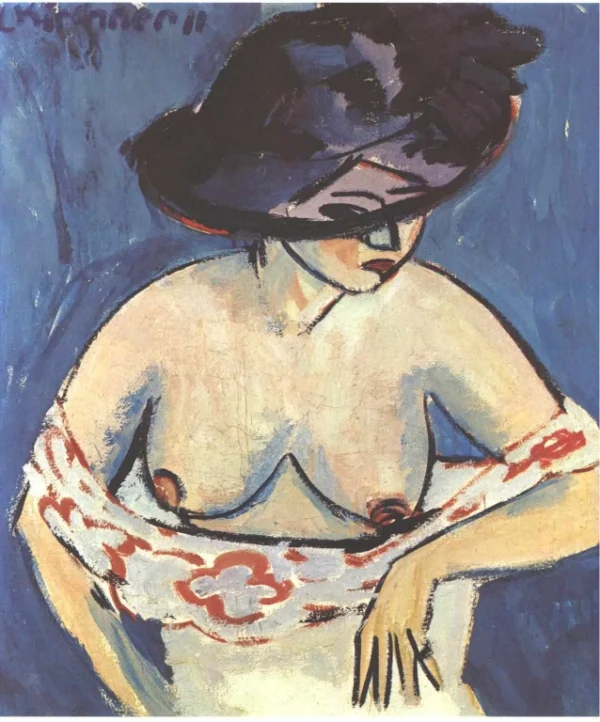 Female Half-Length Nude with a Hat