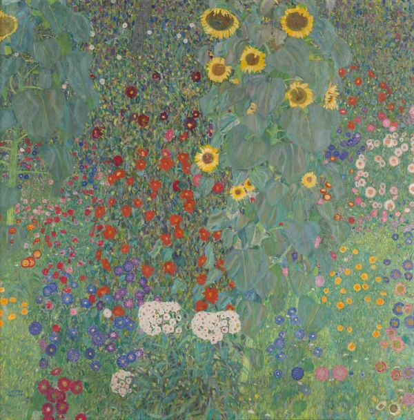 Farm Garden with Sunflowers