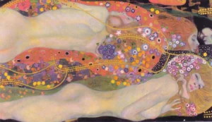 Water Serpents II by Gustav Klimt, hand-painted oil reproduction