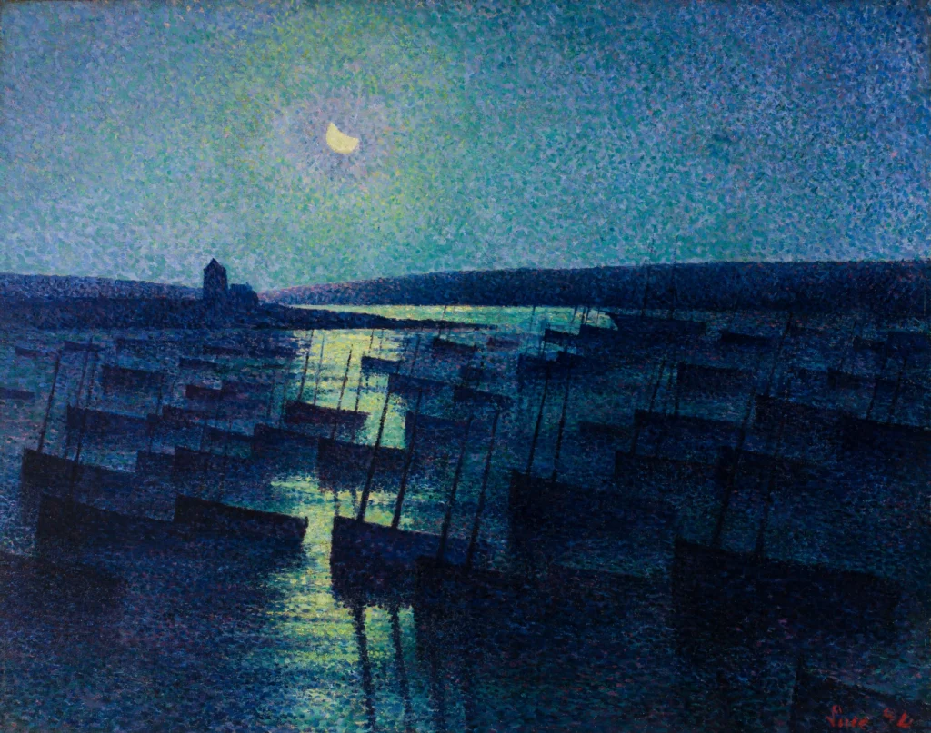 Camaret, Moonlight and Fishing Boats, Maximilien Luce