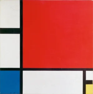 Composition with Red Blue and Yellow by Piet Mondrian, hand-painted oil reproduction
