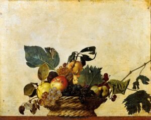 Basket of Fruit by Caravaggio, hand-painted oil reproduction